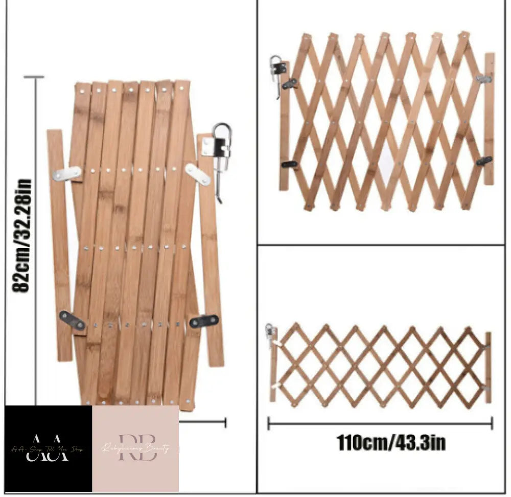 Baby Safety Fence Expanding Portable Wooden Pet Dog Freestanding Trellis Gate Uk