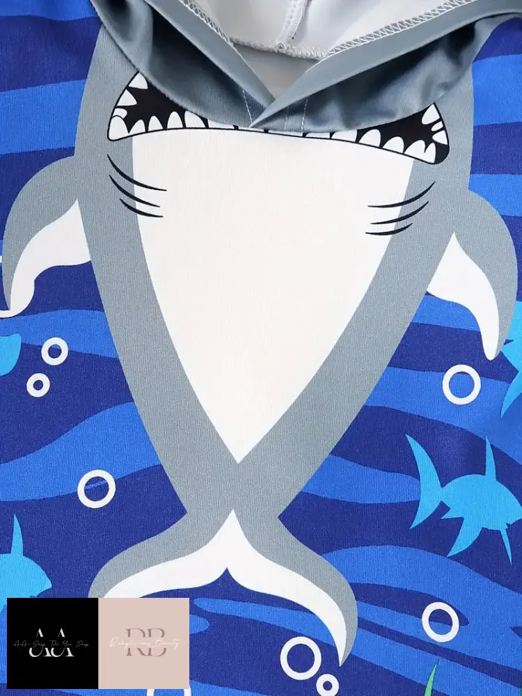 Baby’s Creative Shark Hooded T-Shirt - 6/24Months