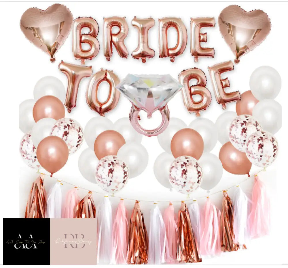 Bachelorette Wedding Party Balloons Tassel Banner Bridal Shower Decoration Set