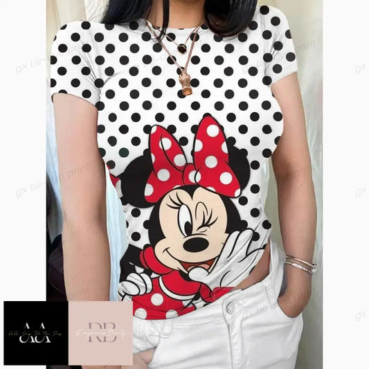 Basic Short Sleeve Women’s T-Shirt - Disney Minnie Full Shape- S/3Xl