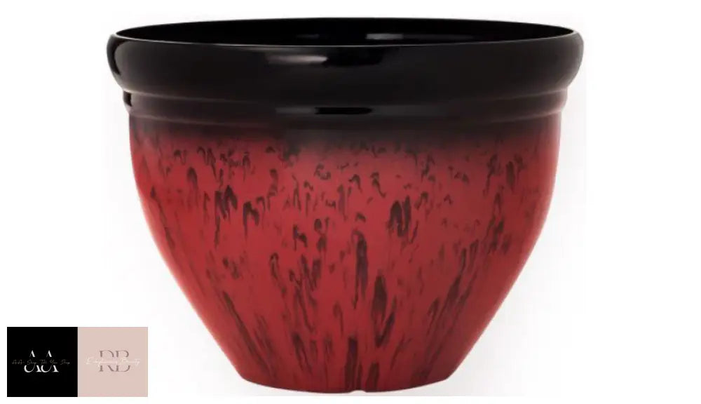 Bell Planter Squat 23Cm - Drip Red