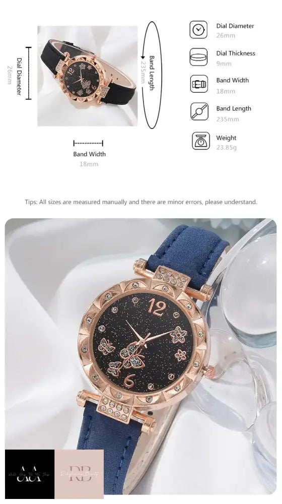 Black Butterfly - 5Pcs Watch Set Choice Of Design