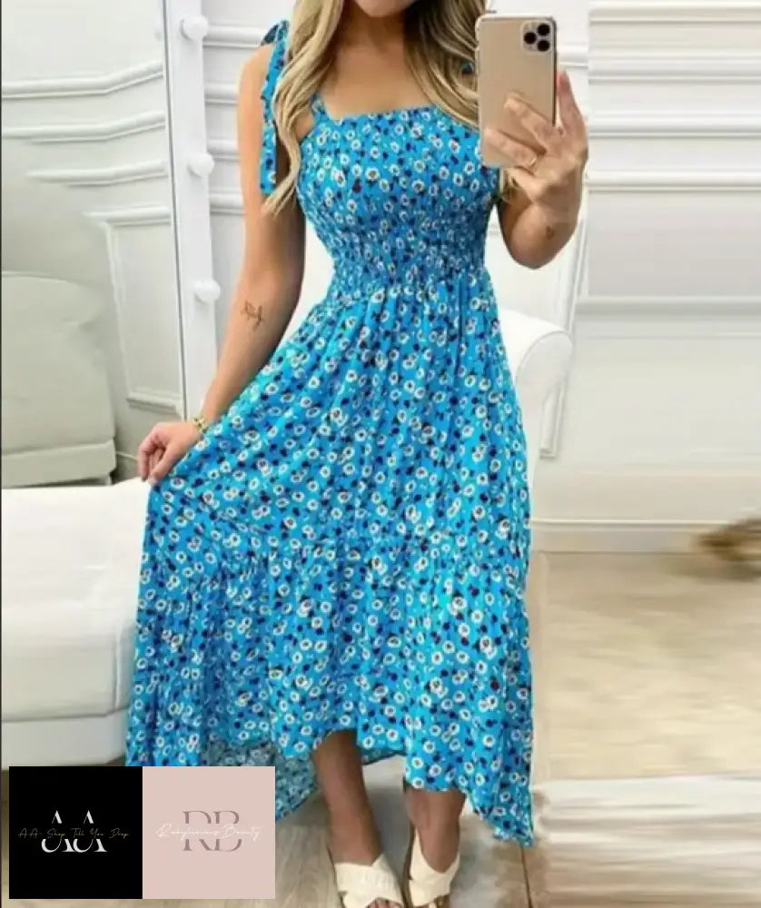 Blue Strapless Dress - Sizes