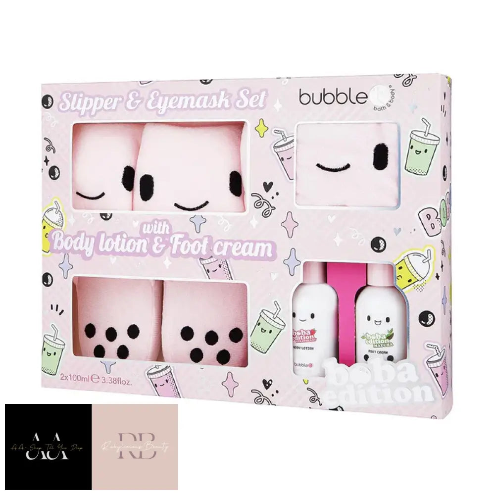 Boba Tea Slipper & Lotion Gift Set (2 X 200Ml)