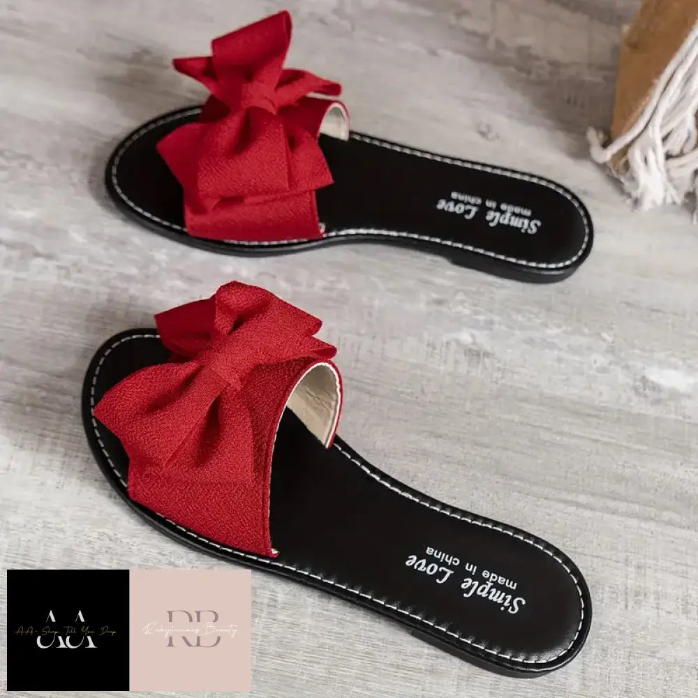 Bow Flats -Red Sandals