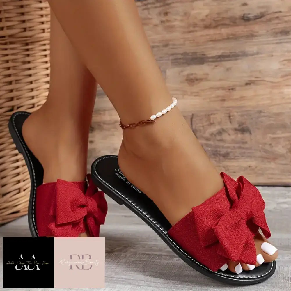 Bow Flats -Red Sandals