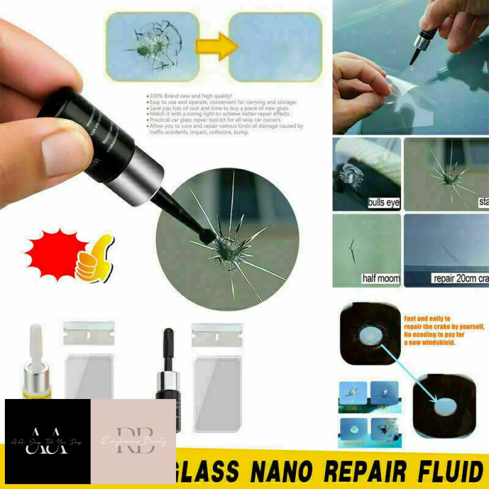 Car Window Glass Crack Chip Resin Windscreen Windshield Repair Diy Tool Kit