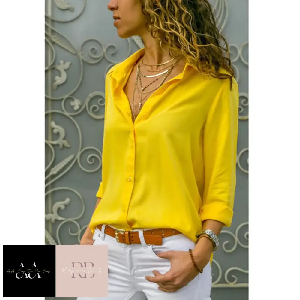 Casual Blouse Long Sleeve - Choice Of Colour And Size