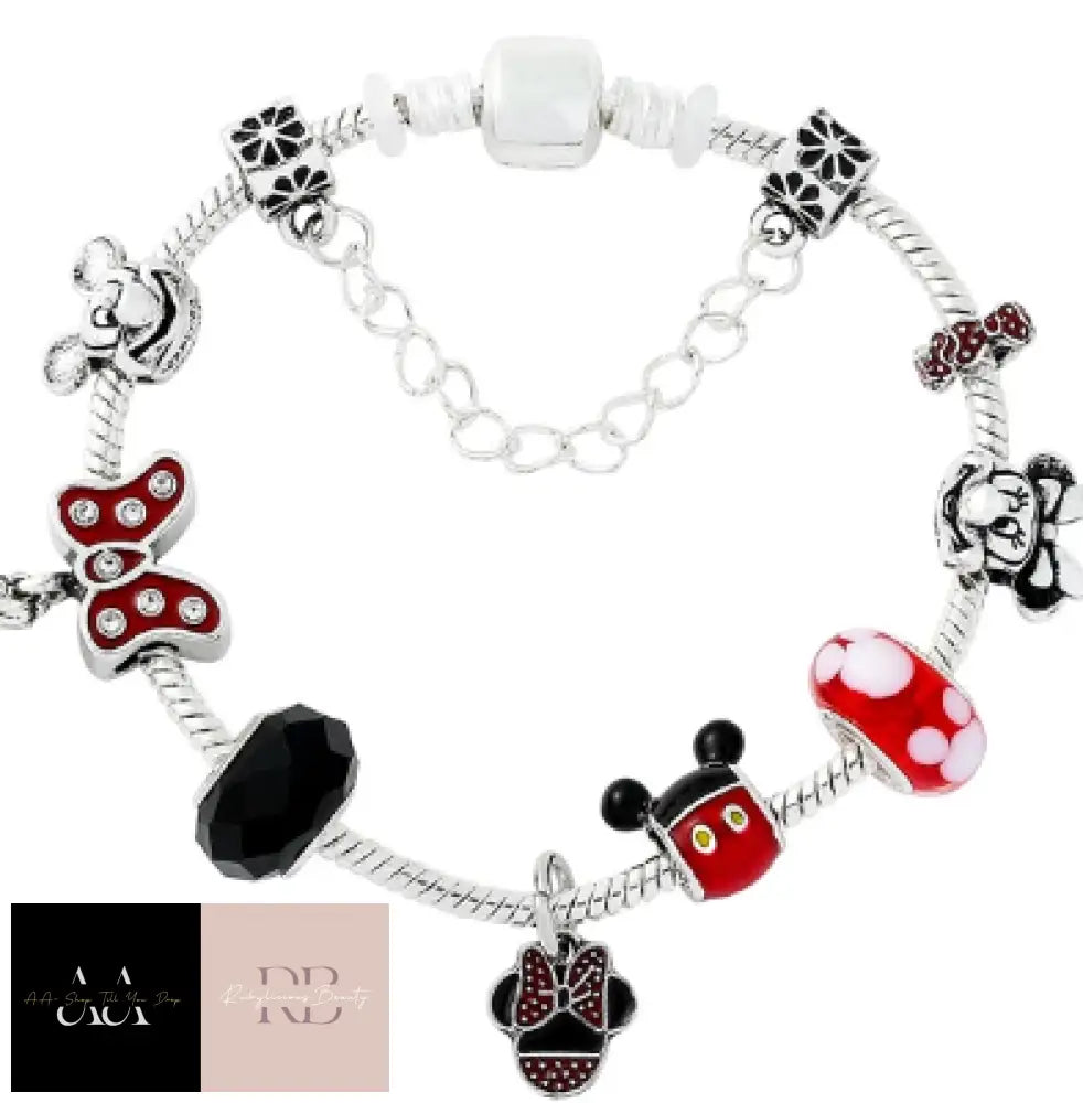 Charm Bracelet - Mickey & Minnie