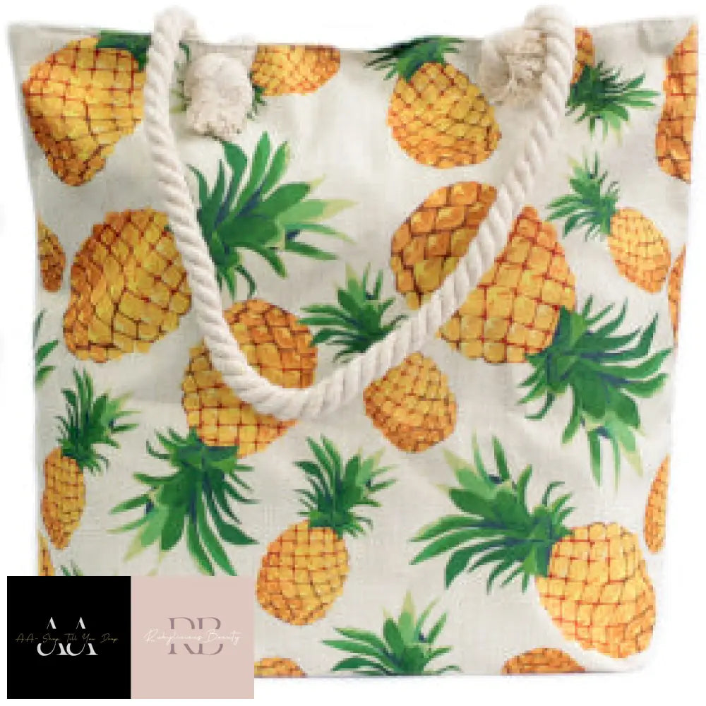 Classic Rope Handled Bags - Choice Of Design Pineapples