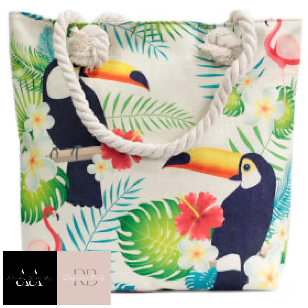 Classic Rope Handled Bags - Choice Of Design Tropical Toucan