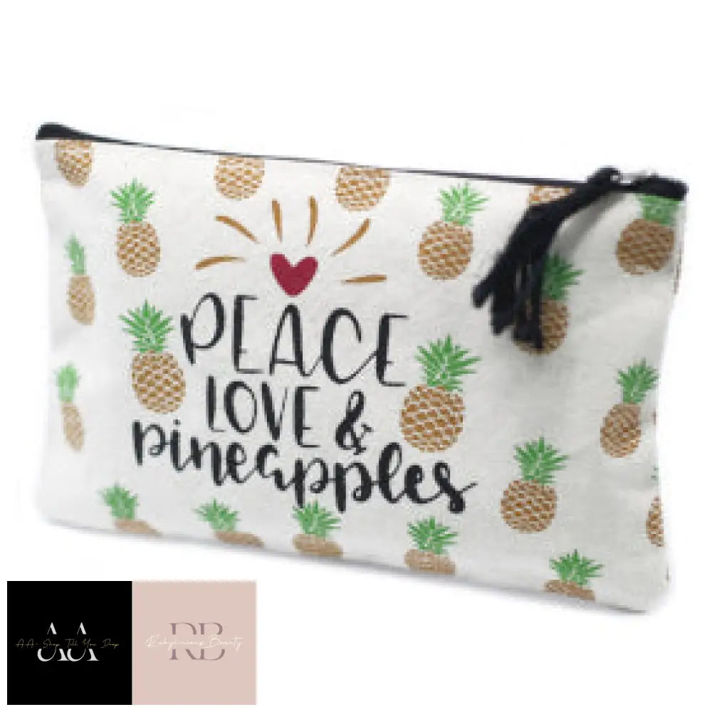 Classic Zip Pouches - Choice Of Design Pineapple