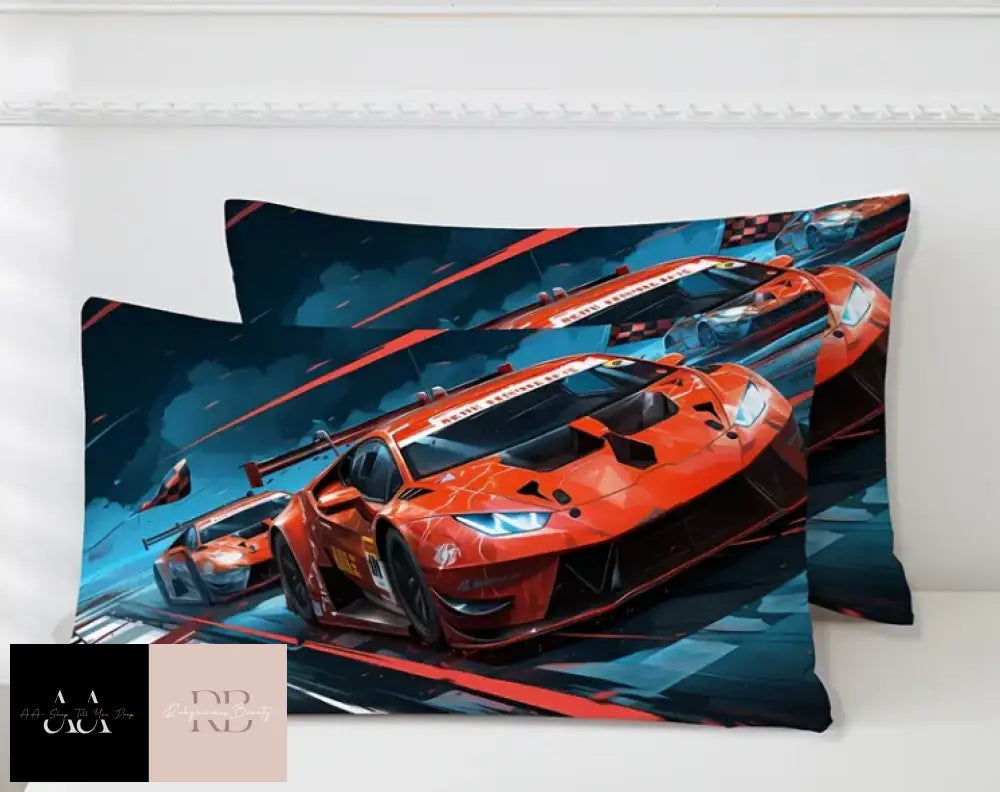 Cool Racing Car Print Duvet Cover Set - Sizes