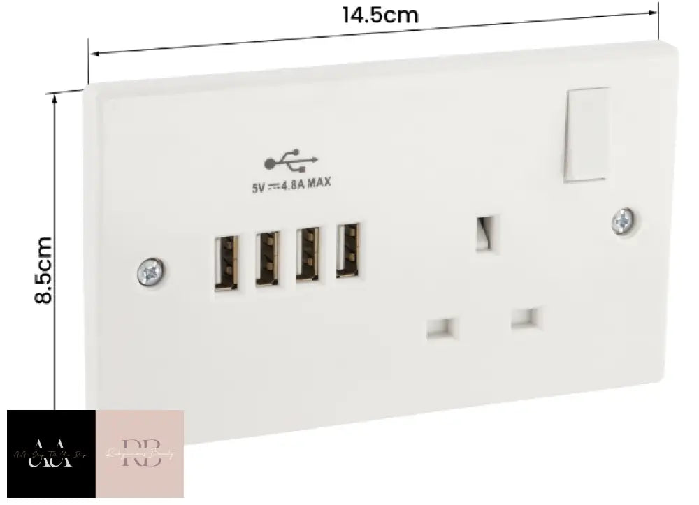 Daewoo Single Socket With 4 Usb Ports