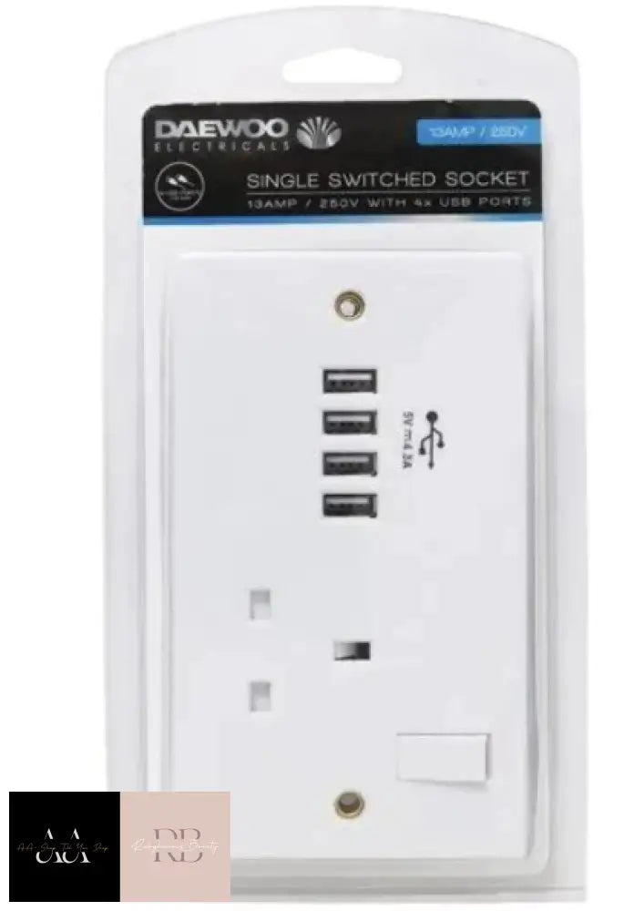 Daewoo Single Socket With 4 Usb Ports