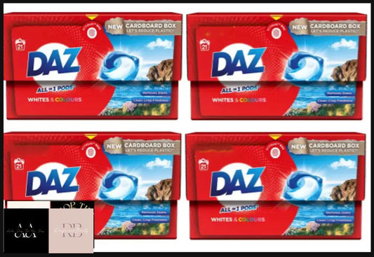 Daz All-In-1 Pods Washing Liquid Capsules 4 X 21 Washes