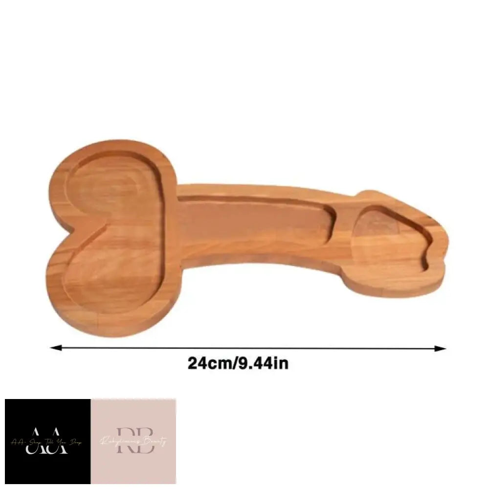 Dick-Shaped Wooden Storage Trays - Choice Of Colour B