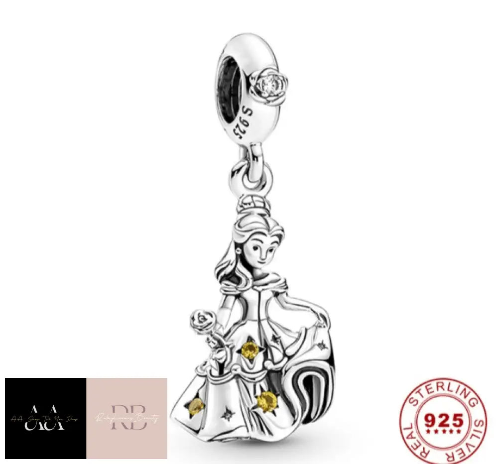 Disney 925 Sterling Silver Charm - Choice Of Design Bella (Beauty And The Beast)