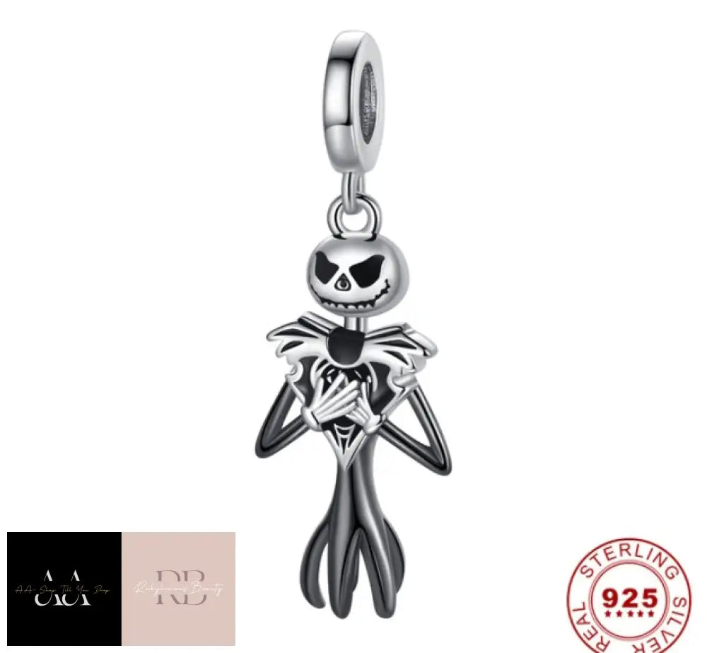 Disney 925 Sterling Silver Charm - Choice Of Design Jack (Nightmare Before Christmas)