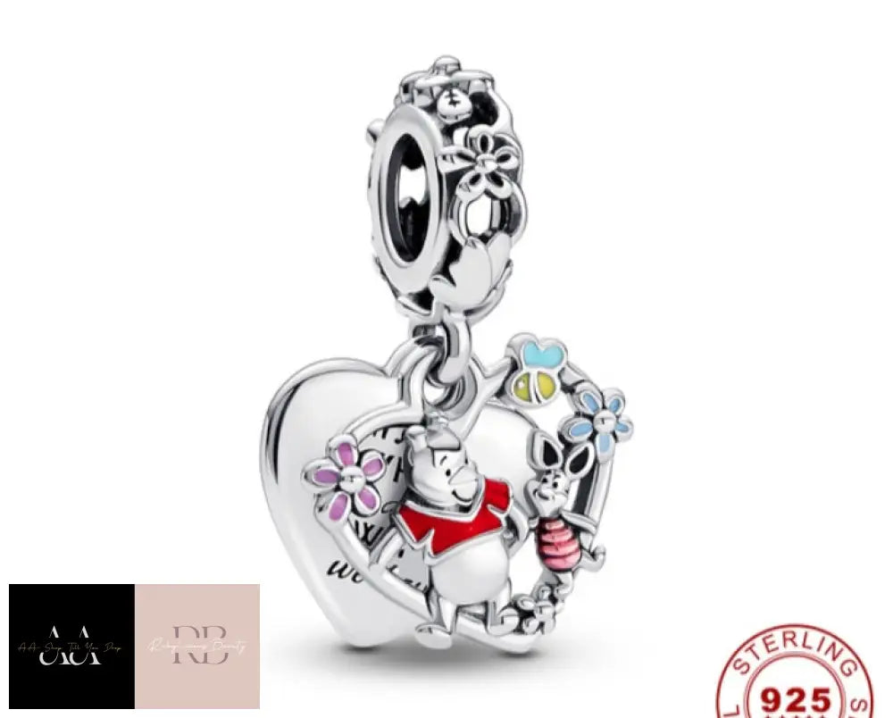 Disney 925 Sterling Silver Charm - Choice Of Design Pooh And Tigger (Winnie The Pooh)