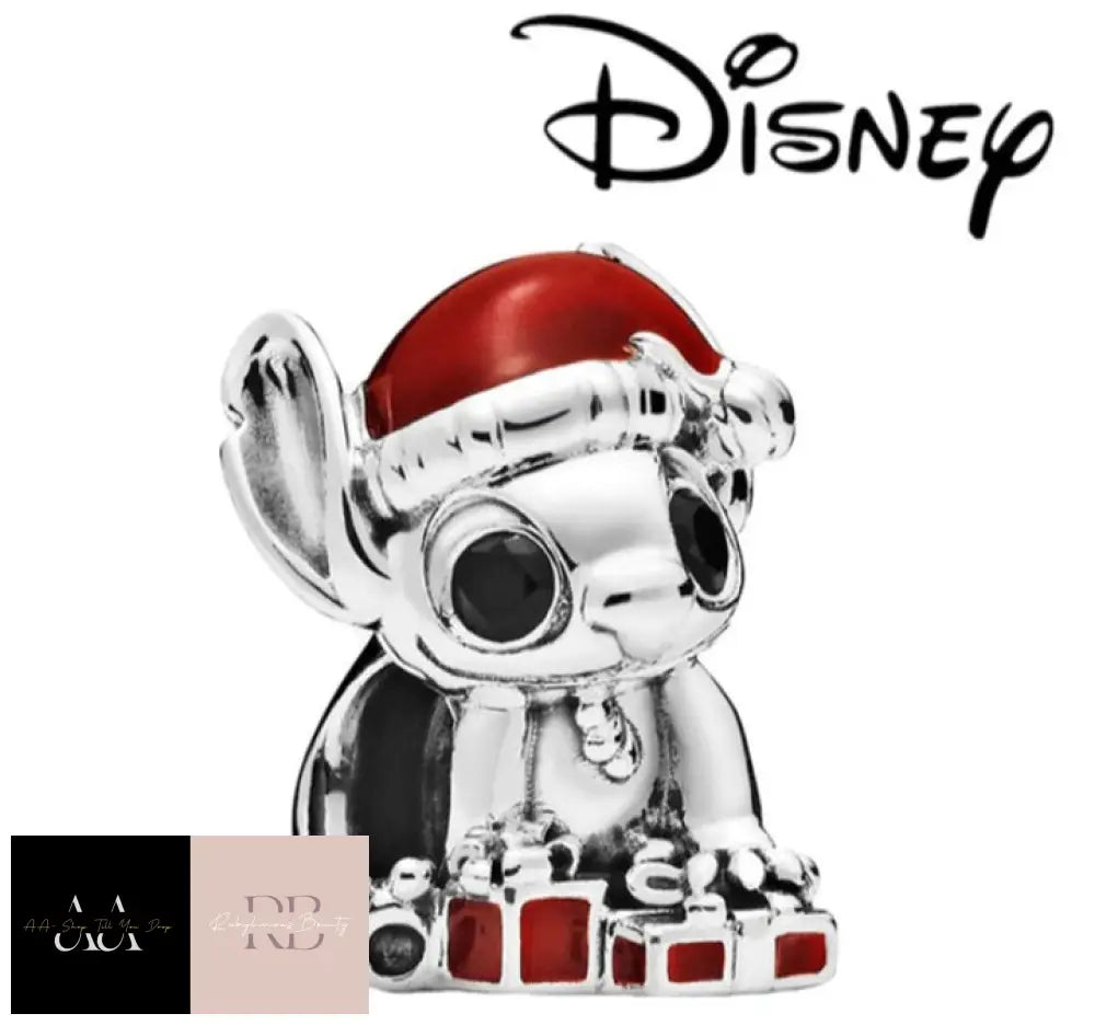 Disney 925 Sterling Silver Charm - Choice Of Design Stitch (Christmas Hat)