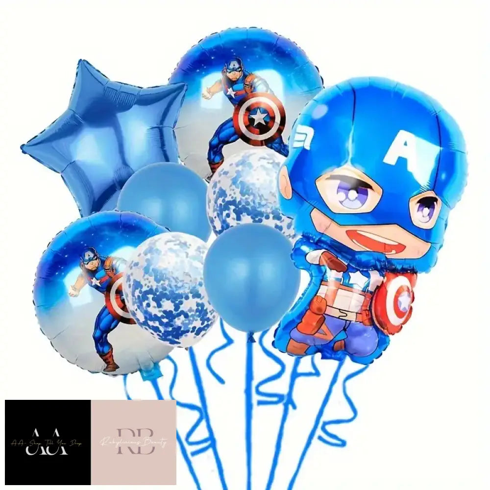 Disney & Marvel 8-Piece Balloon Set - Captain America A