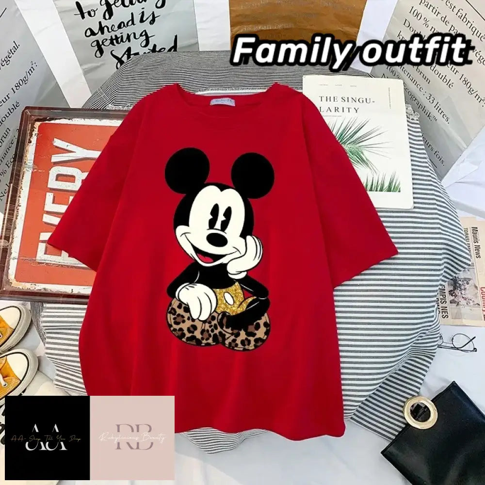 Disney Mickey (Inspired) Anime Blouses - Adults S/4Xl Kids 3T/12T S / Red 6