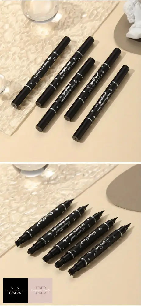 Double-Headed Stamp Eyeliner Pen - Black Choice Of Design