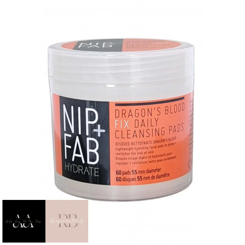 Dragons Blood Nip + Fab Daily Cleansing Pads 60 Hydrate And Revitalise