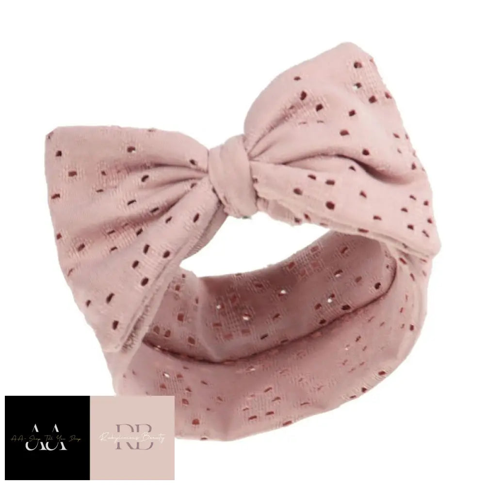 Dusty Pink Ba Headband W/Bow