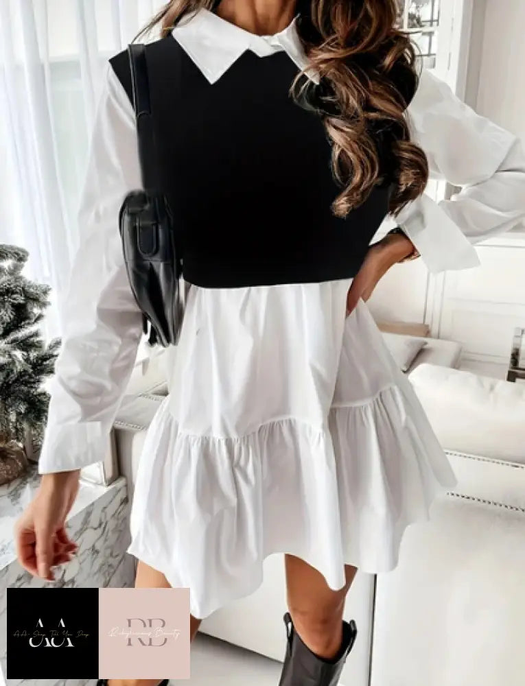 Elegant Ruffle Short Dress