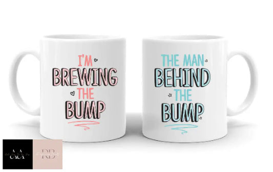 Funny Brewing Bump Mug Set For New Parents Mummy & Daddy Gift Sets Pregnancy