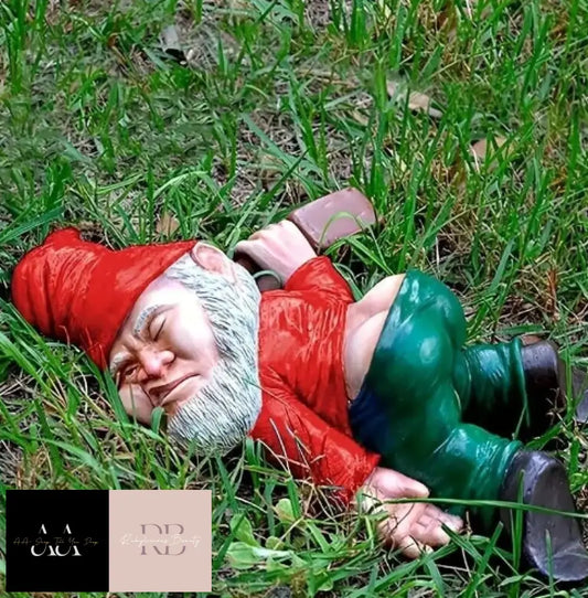 Funny Drunk Gnome Garden Ornament Decoration Outdoor Indoor Patio