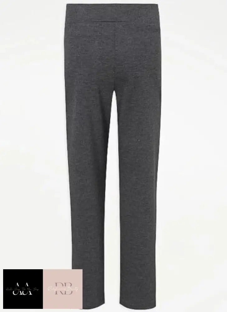 Girls Grey Skinny Slim Leg School Trousers