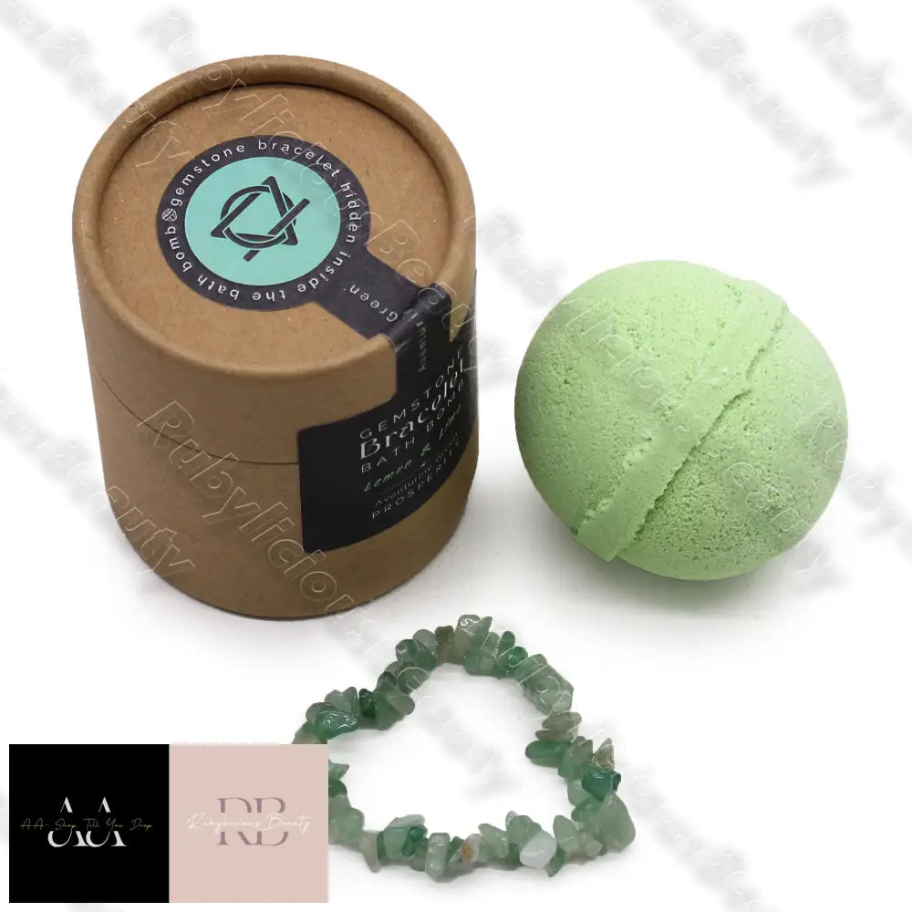 Green Aventurine Gem Bracelet Bath Bomb