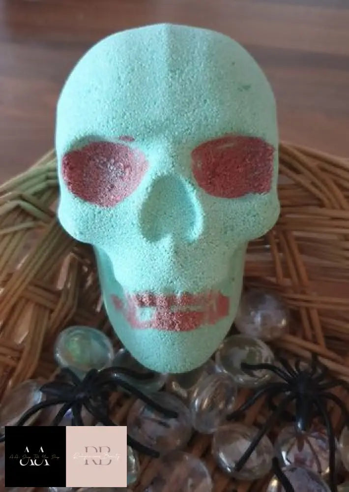 Halloween Red Or Green Eyed Skull Bath Bomb