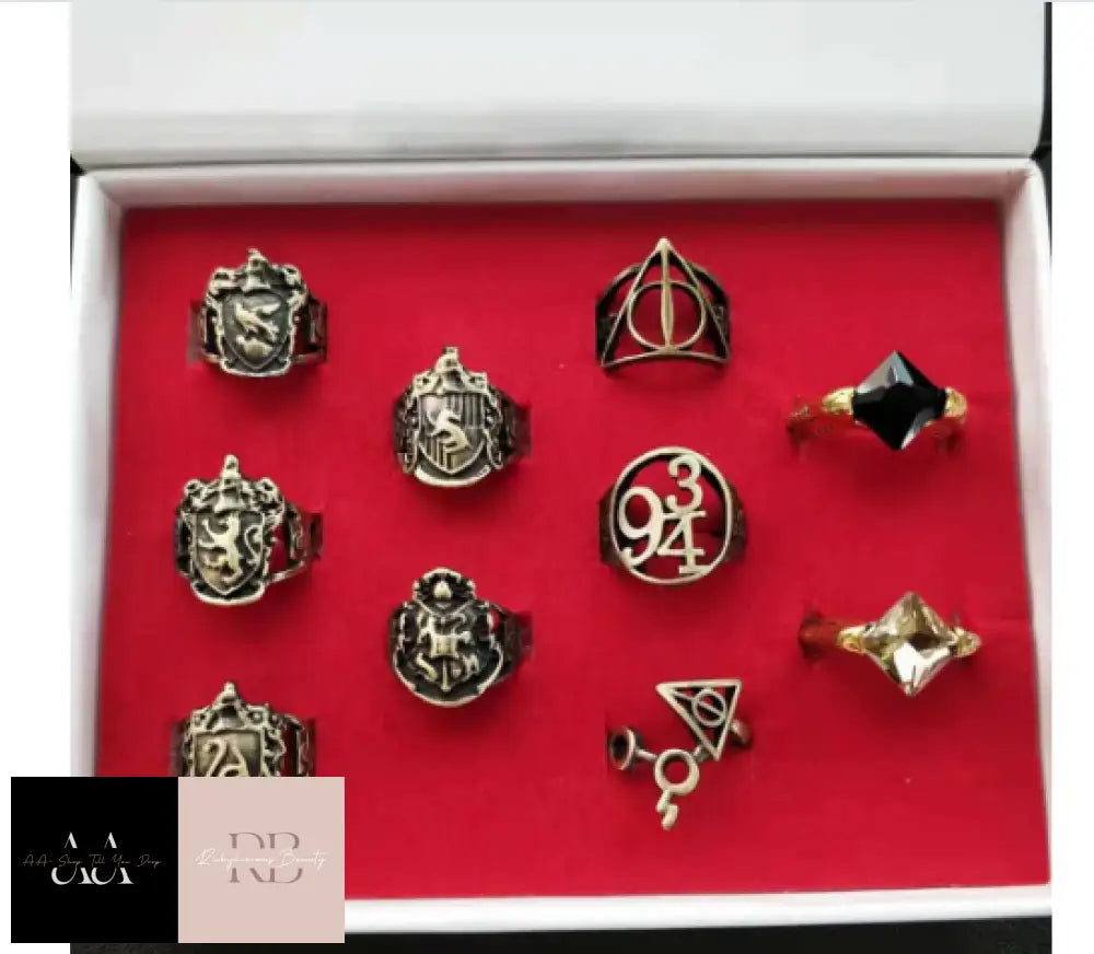 Harry Potter Collect Box 10 Pc Magic Rings Gifts Set