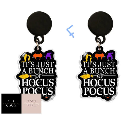 Hocus Pocus The 2 Witches Fabulous Drop And Dangle Earrings Halloween Pocus