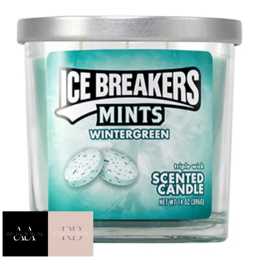 Ice Breakers Wintergreen Triple Wick Scented Candle - 14Oz (396G)