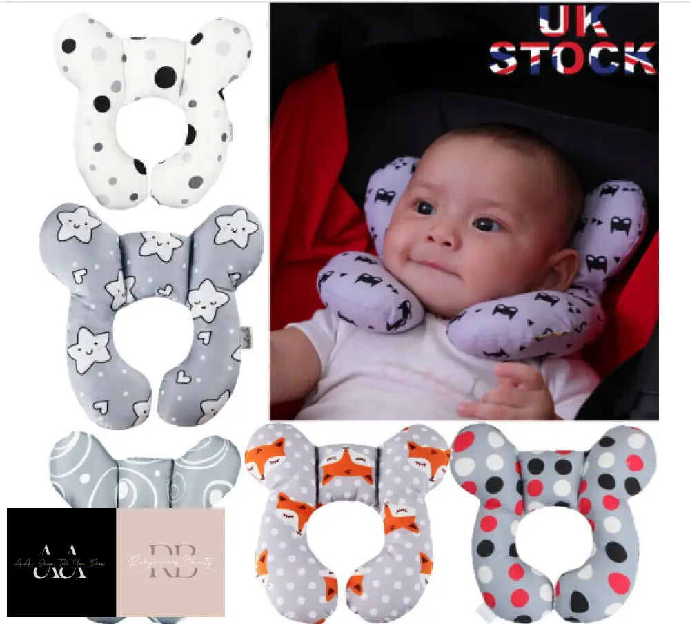 Infant Baby Toddler Car Seat Stroller Travel Head & Neck Support Cushion Pillow