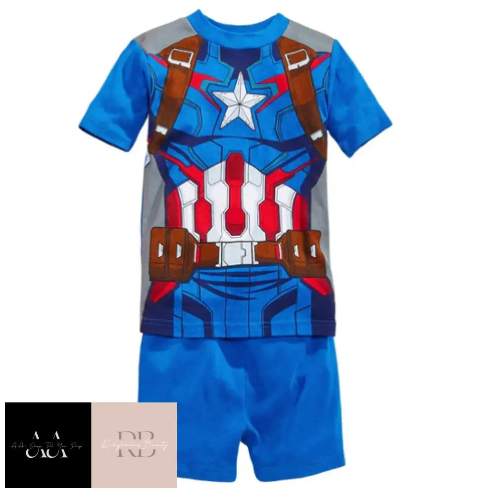 Kids Captain America Short Pyjama - Sizes