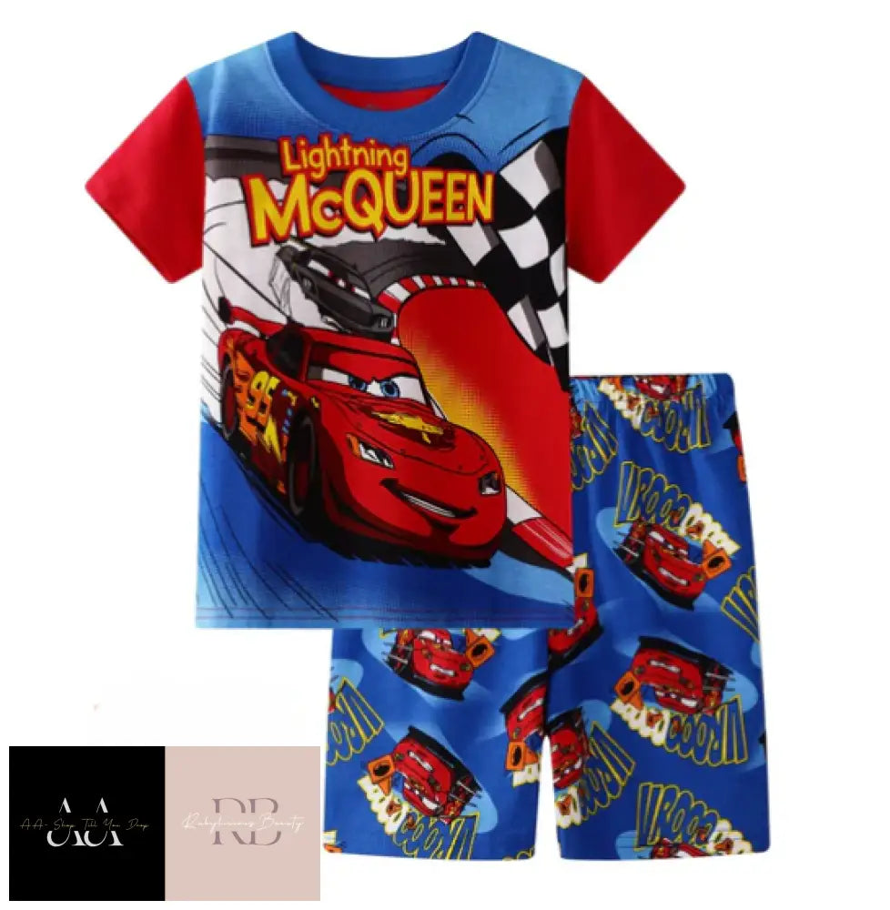 Kids Cars Short Pyjamas - Sizes