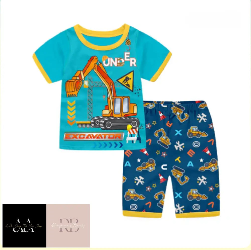 Kids Construction Pyjamas - Sizes