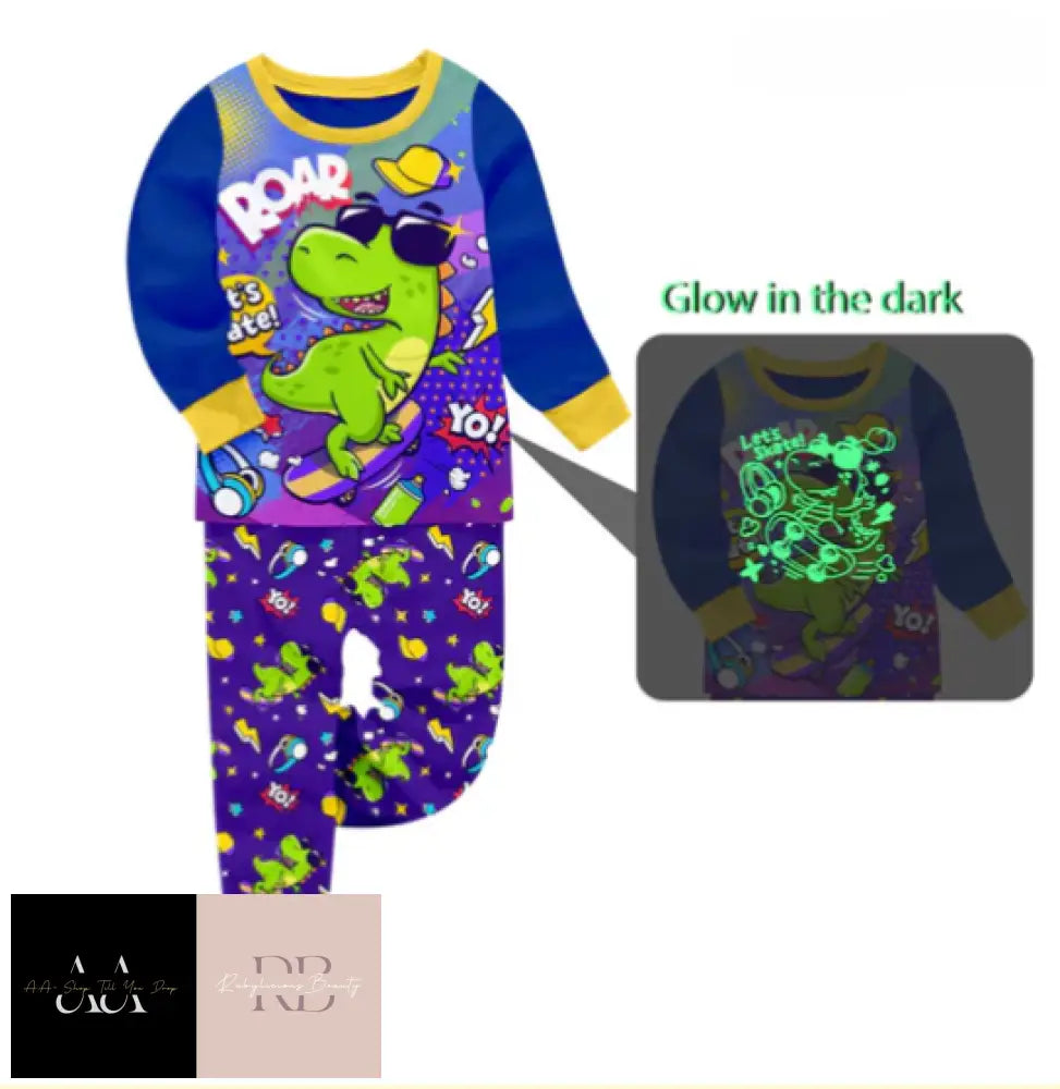 Kids Dinosaur Pyjamas - Sizes