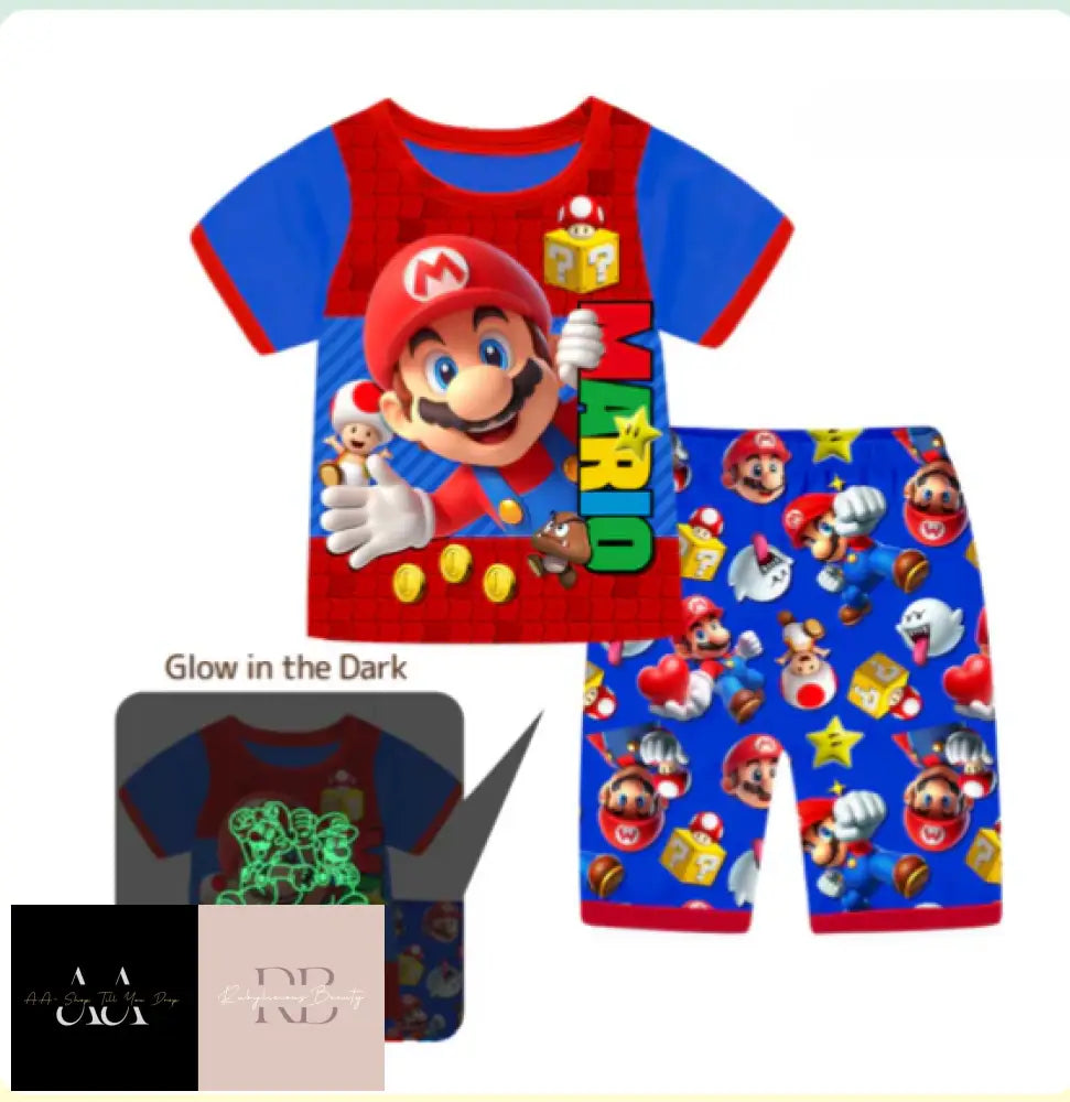 Kids Mario Pyjamas - Sizes