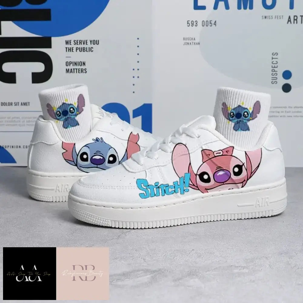 Lilo & Stitch Print Shoes - Choice Of Size (Eur) Design (Stitch Angel) 35 / A None Colourful