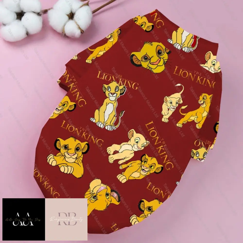 Maroon Lion King Cat Or Dog Jacket