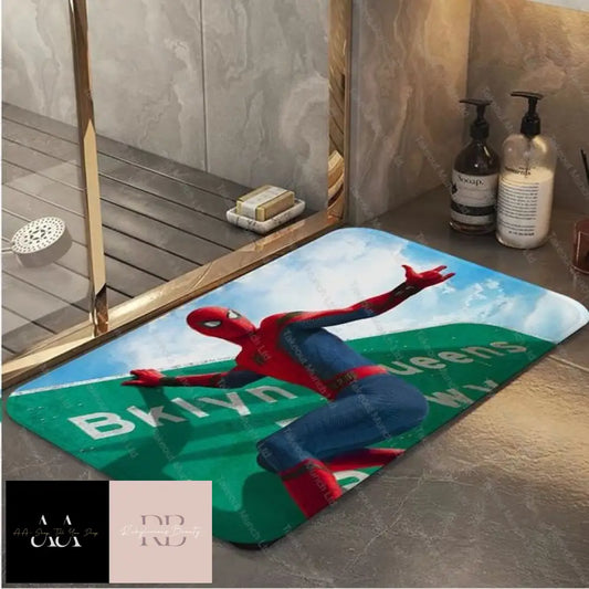 Marvel Spiderman In Front Green Sign Mat 40X60Cm