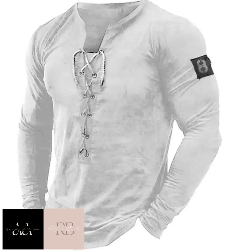 Mens Long Sleeve T-Shirt Casual