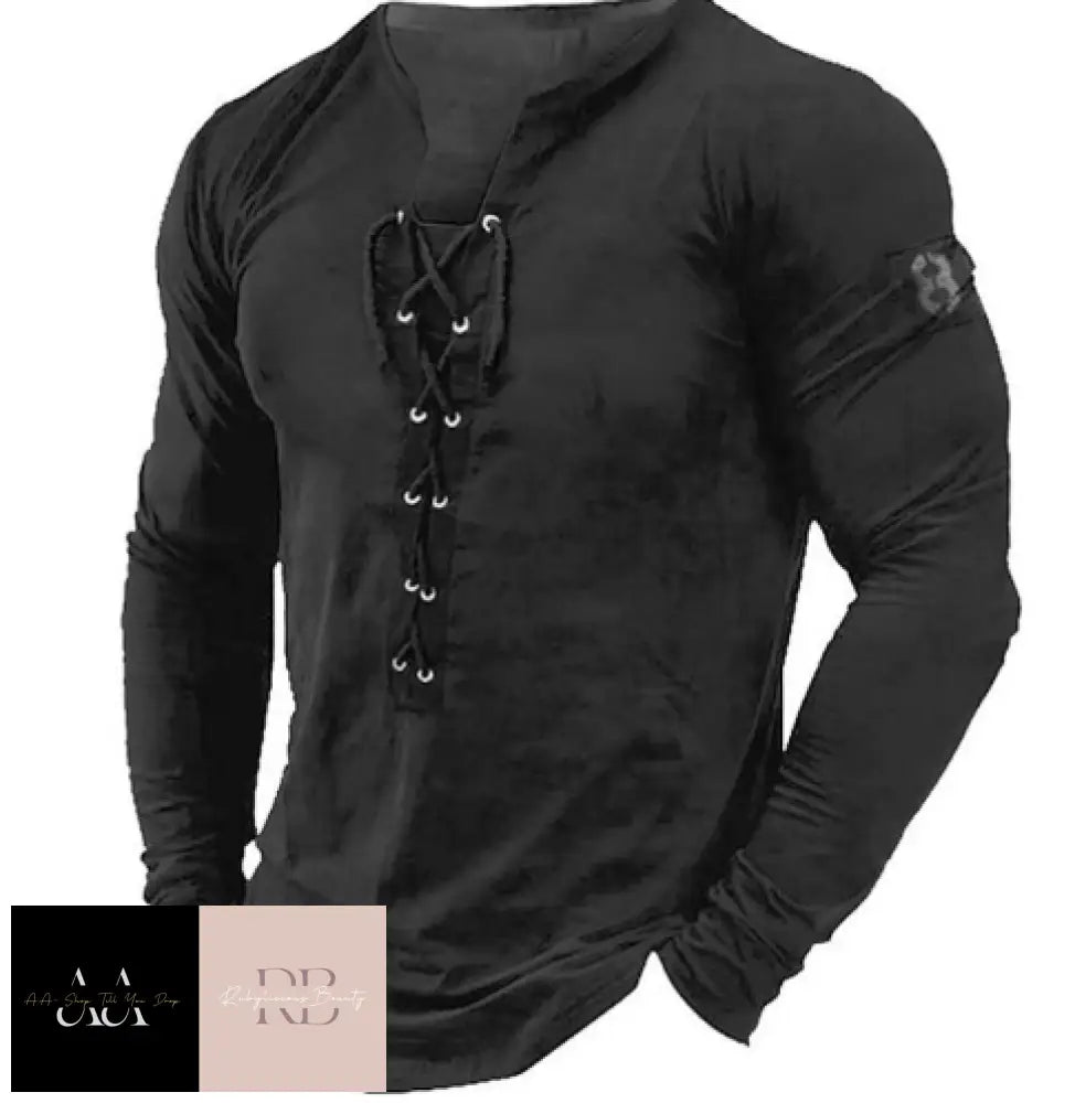 Mens Long Sleeve T-Shirt Casual